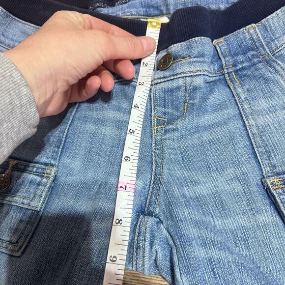 Old Navy Maternity Skinny Flare Low Rise Med Wash Blue Denim Jeans Size 1 XS 90s - Picture 8 of 10